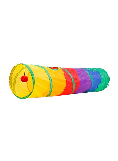 Collapsible Pet Tunnel Multicolour 30x2x30centimeter