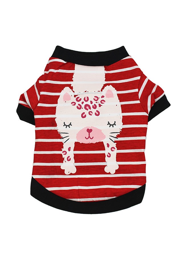 Printed Pet T-Shirt Red/Black XL - Image 1