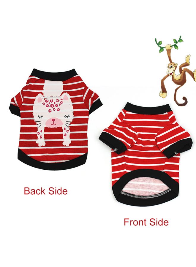 Generic Printed Pet T-Shirt Red/Black S - Image 2