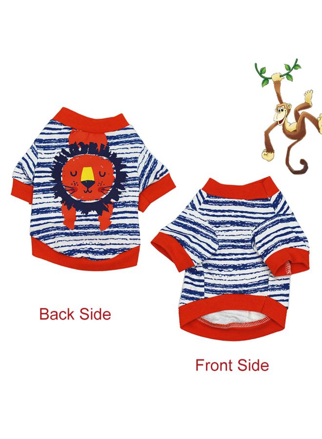 Generic Printed Pet T-Shirt Red/White S - Image 2