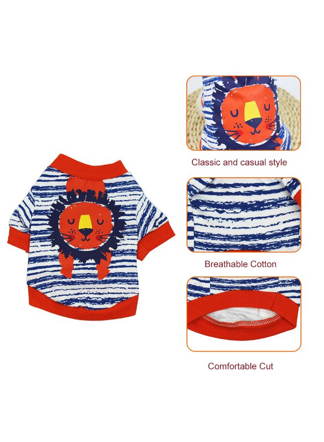 Generic Printed Pet T-Shirt Red/White S - Image 4