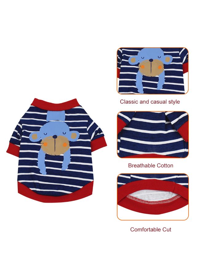 Generic Printed Pet T-Shirt Dark Blue/Red XL - Image 3