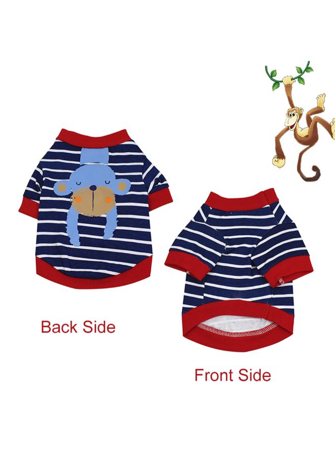 Generic Printed Pet T-Shirt Dark Blue/Red XL - Image 2