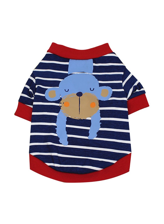 Generic Printed Pet T-Shirt Dark Blue/Red XS  - Image 1