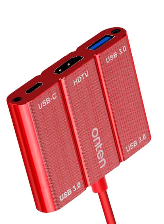 onten - Type-C To HDMI Adapter Red - Image 1