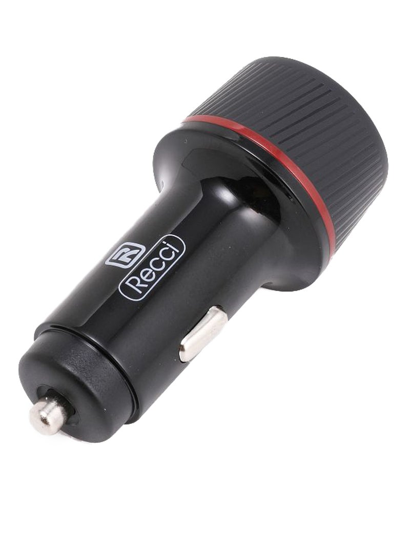 Recci Dual Port Car Charger Black - Image 2