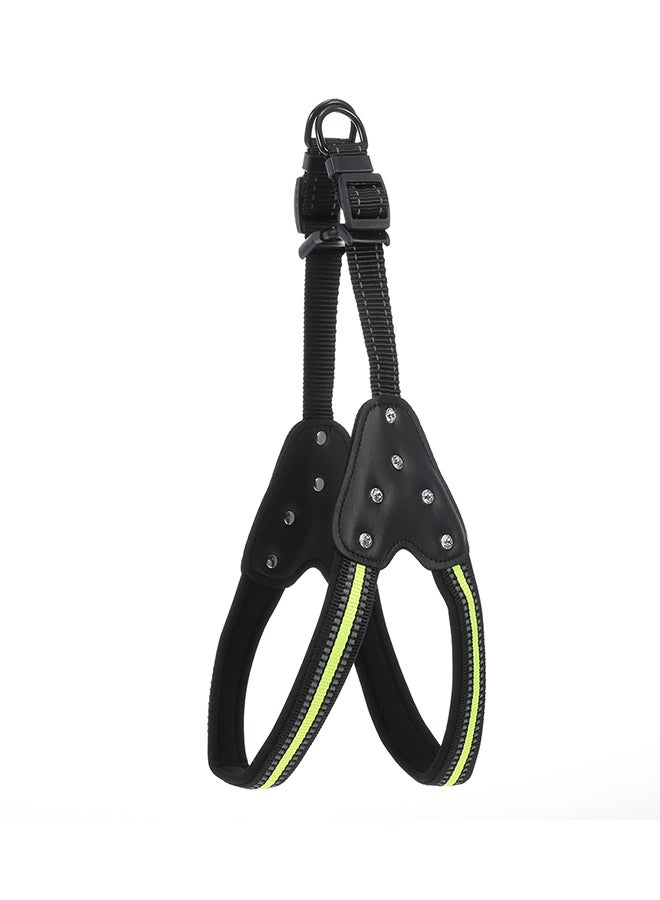 حزام صدر للحيوانات الأليفة بتصميم غير قابل للتعديل أسود/أزرق - Image 2