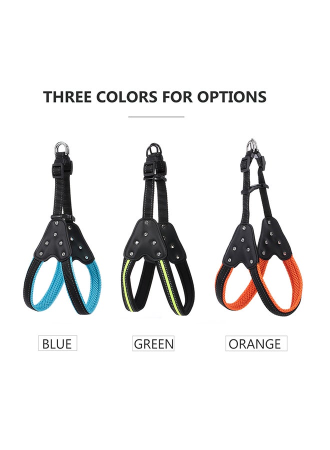 حزام صدر للحيوانات الأليفة بتصميم غير قابل للتعديل أسود/أزرق - Image 5