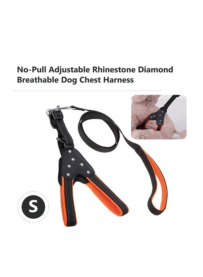 Non Adjustable Chest Strap For Pet Orange/Black - Image 4