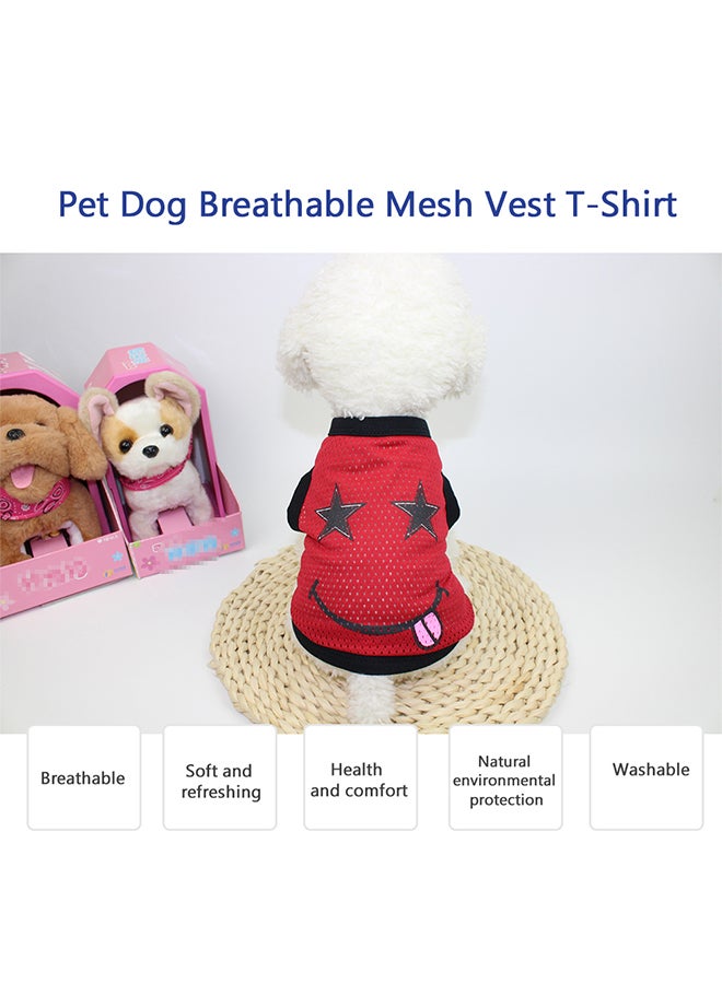 Generic Printed Vest Dog T-shirt Red 25x1x21cm - Image 3