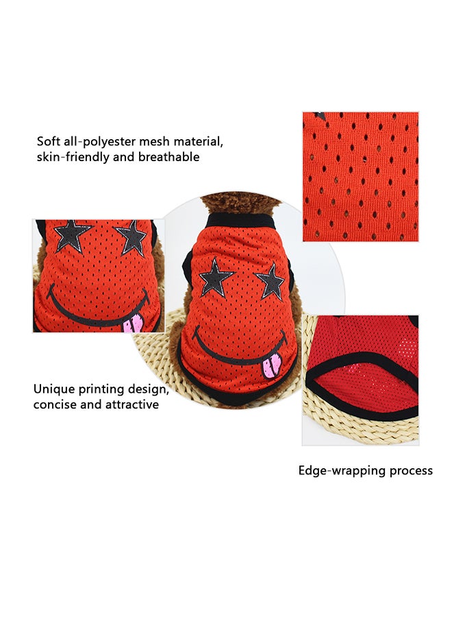 تيشيرت فيست مطبوع للكلاب أحمر XL - Image 5