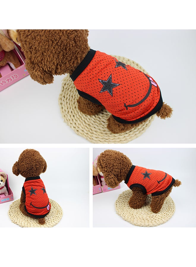 تيشيرت فيست مطبوع للكلاب أحمر XL - Image 4