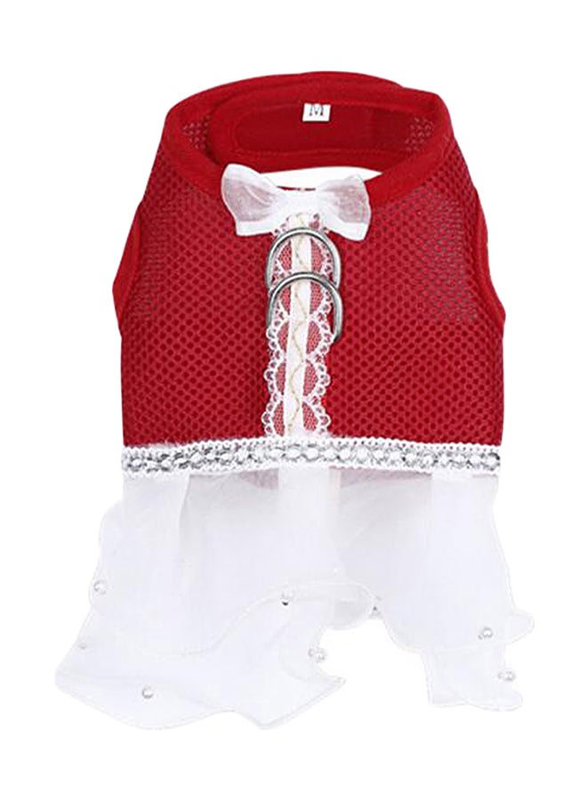 Generic Tutu Skirt For Pet Red/White 21x1.50x20cm - Image 1