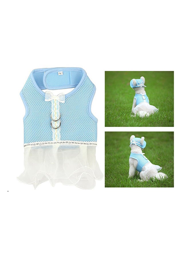 Generic Tutu Skirt For Pet Blue/White 13x1.50x12cm - Image 2
