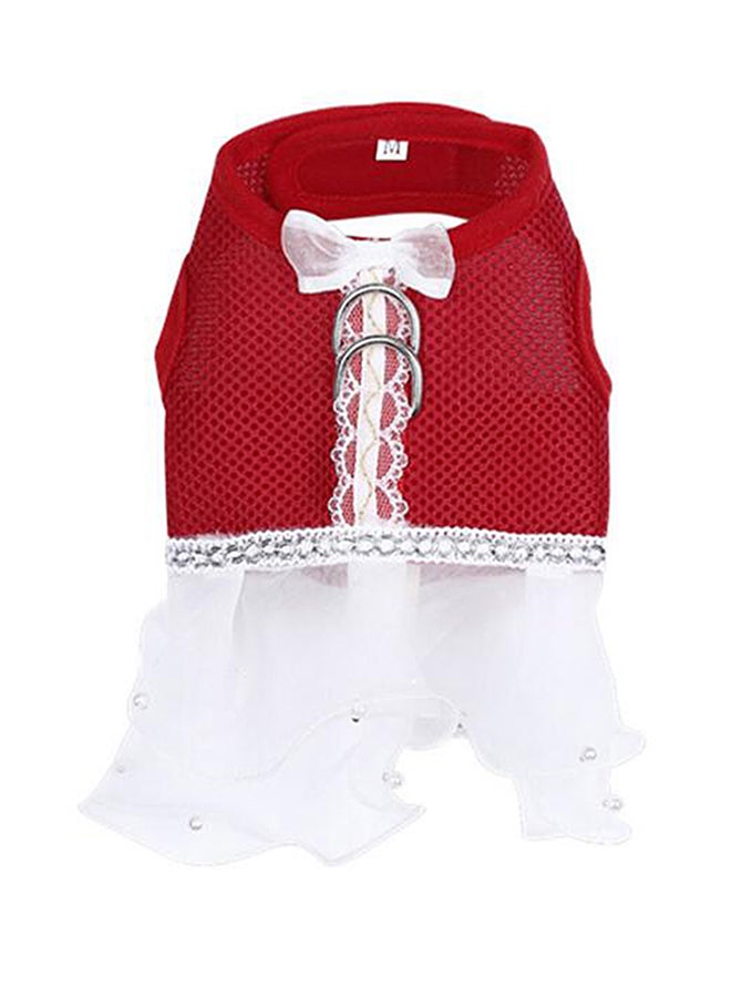 Generic Tutu Skirt For Pet Red/White 13x1.50x12cm - Image 1