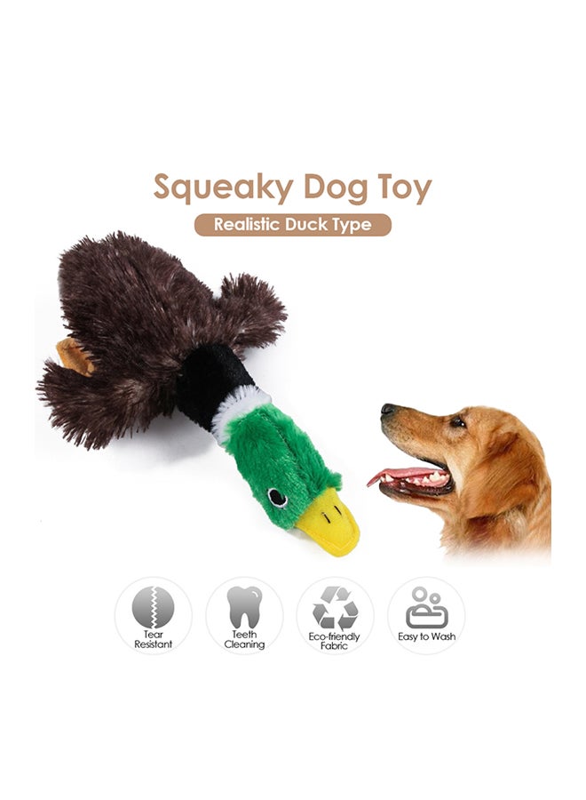 Squeaky Dog Chew Toy Brown/Green 25 x 5 x 9cm - Image 2