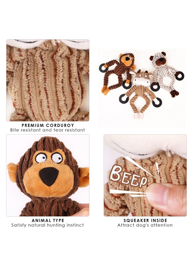 Squeaky Dog Chew Toy Brown 25 x 5 x 22cm - Image 2