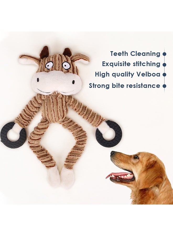 Squeaky Dog Chew Toy Brown 25 x 5 x 22cm - Image 4