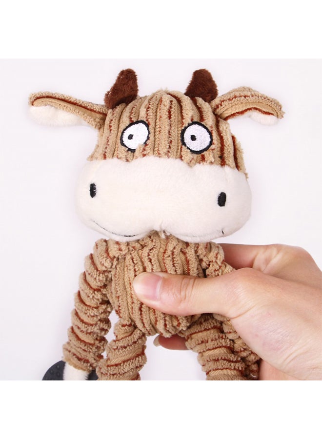 Squeaky Dog Chew Toy Brown 25 x 5 x 22cm - Image 5