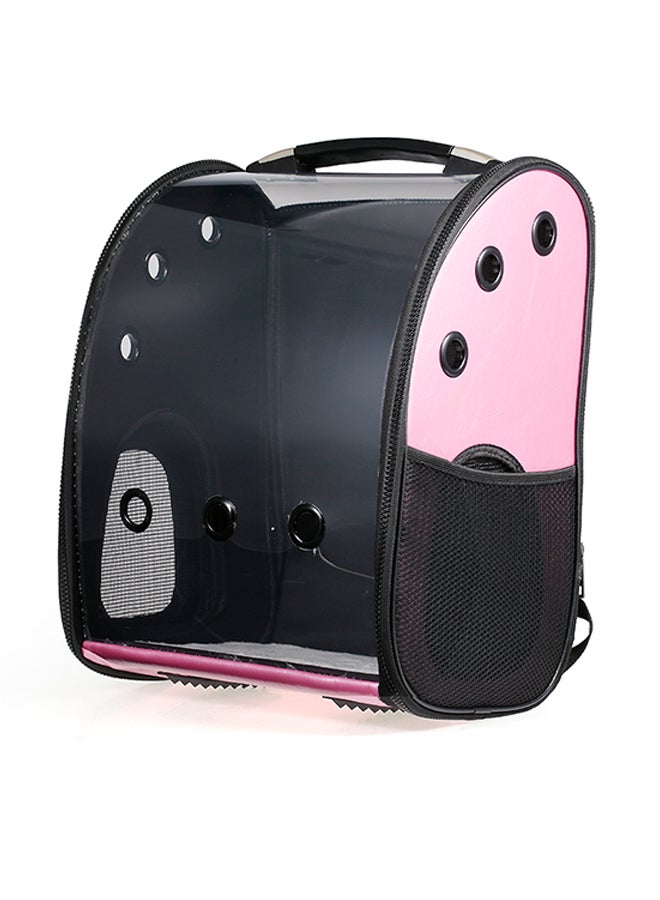 Generic Breathable Mesh Designed Backpack For Pet Pink/Black/Clear 53 x 8 x 31cm  - Image 1