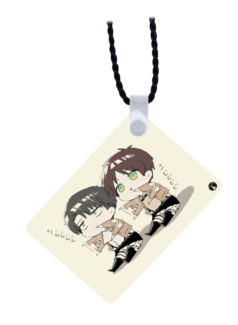 بي بي قلادة خشبية بدلاية بتصميم الأنيمي أتاك أون تايتن