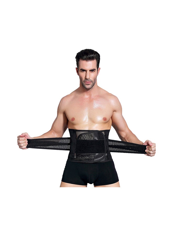 Corset Slimming Body Shaper Sport Girdle Belt Coal Black  - Image 1