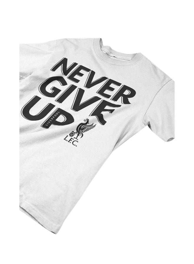 Never Give UP Liverpool T-Shirt White