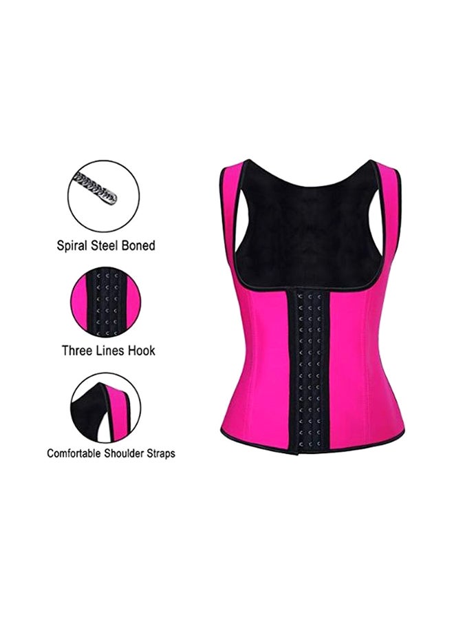 مشد من اللاتكس وردي/ أسود - Image 3