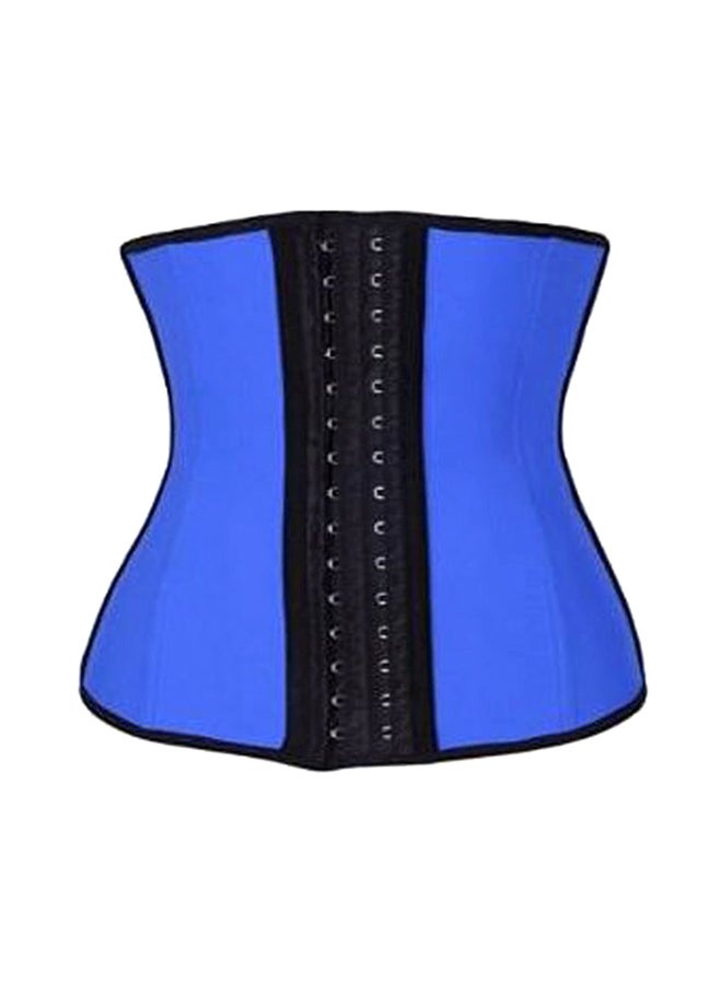 Strapless Latex Corset Blue/Black - Image 1