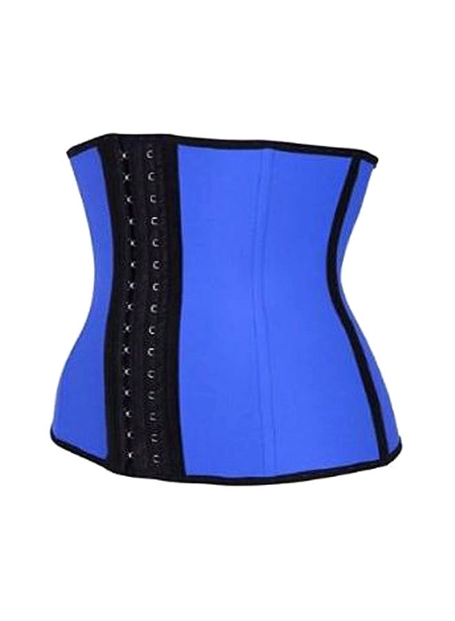 Strapless Latex Corset Blue/Black - Image 3
