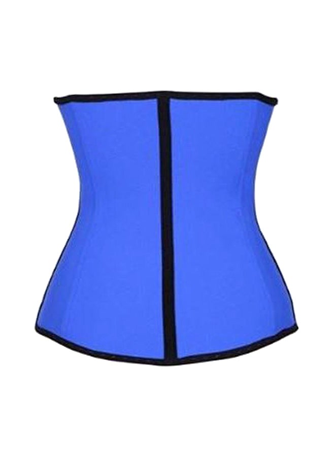 Strapless Latex Corset Blue/Black - Image 2