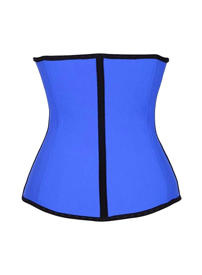 مشد من اللاتكس بدون حمالات أسود/أزرق - Image 2