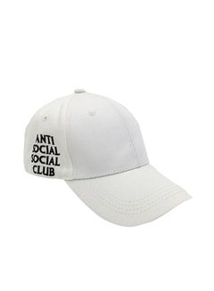 Korean Version Of Embroidered Vogue Baseball Cap White
