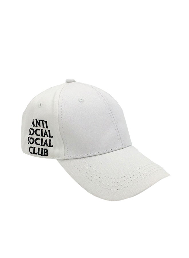 Generic - Korean Version Of Embroidered Vogue Baseball Cap White - Image 1