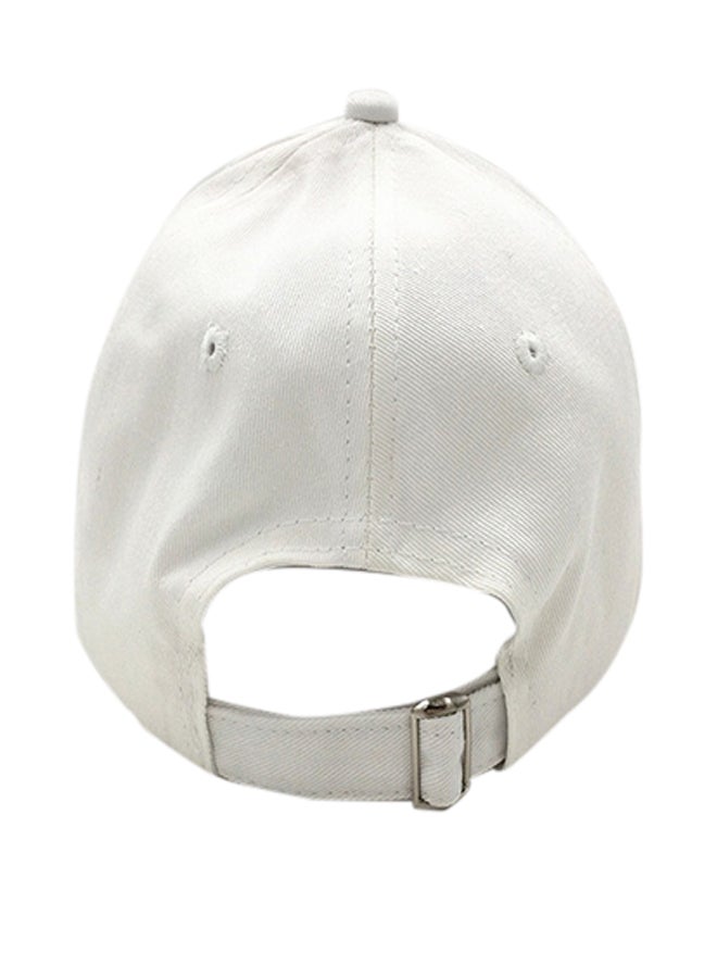 Generic - Korean Version Of Embroidered Vogue Baseball Cap White - Image 1