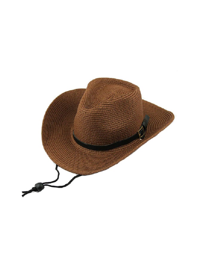 Generic Western Cowboy Hat Brown  - Image 3