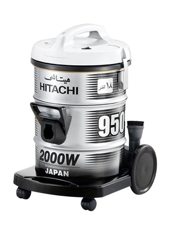 هيتاشي مكنسة كهربائية بقدرة 2000 وات 18 L 2100 W CV-950F فضي - Image 1