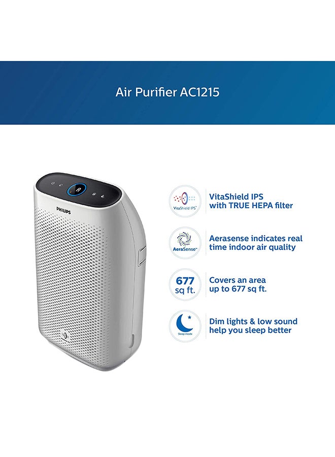 Philips - Air Purifier AC1215/30 Silver/Black - Image 1