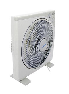 SONASHI 12Inch Box Fan with 3 Speeds | Lightweight and Portable Fan with 1 Hour Timer | Powerful Desk Fan With Copper Motor | Protective Grill for Safety SBF-7032 White/Grey  - Image 2