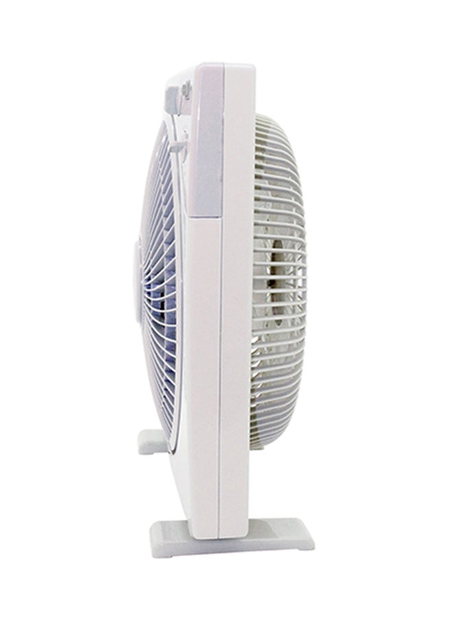 SONASHI - 12Inch Box Fan with 3 Speeds | Lightweight and Portable Fan with 1 Hour Timer | Powerful Desk Fan With Copper Motor | Protective Grill for Safety SBF-7032 White/Grey - Image 1
