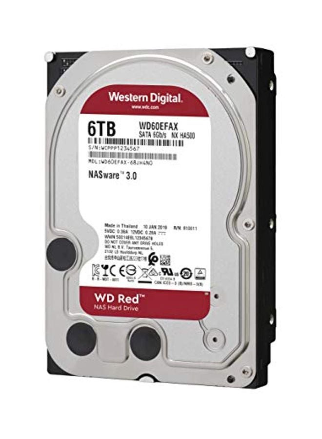 WD - Red interne NAS-Festplatte 6 TB (3,5 Zoll, NAS Festplatte, 5400 U/min, SATA 6 Gbit/s, NASware-Technologie, 256 MB Cache) 6 TB - Image 1