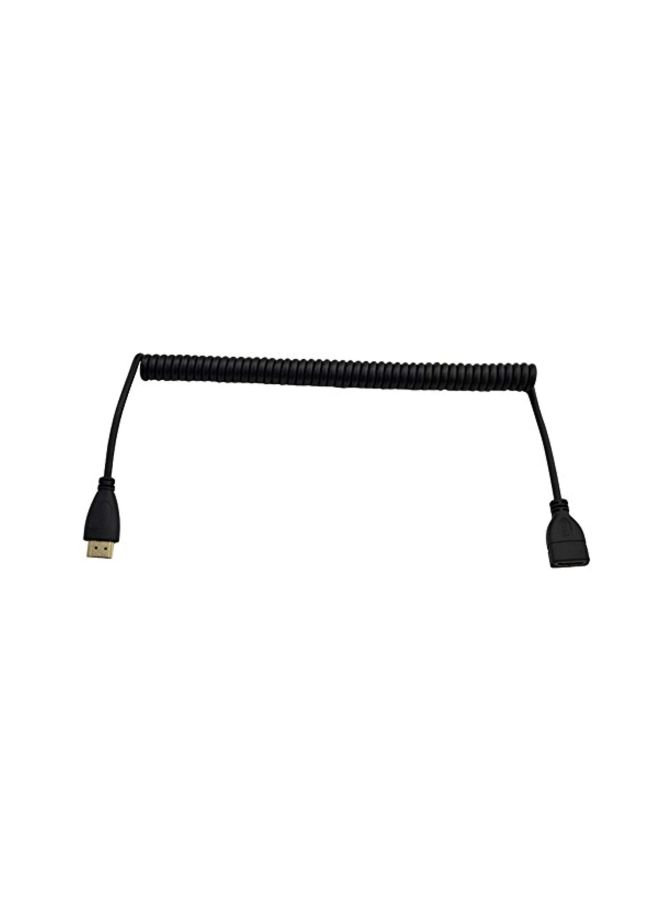 High Speed Male To Female HDMI Extension Cable Black/Gold  - Image 2