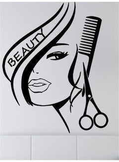 Brief Style Barbershop Wall Sticker Black 56x72centimeter - v1568791216/N30010030A_1