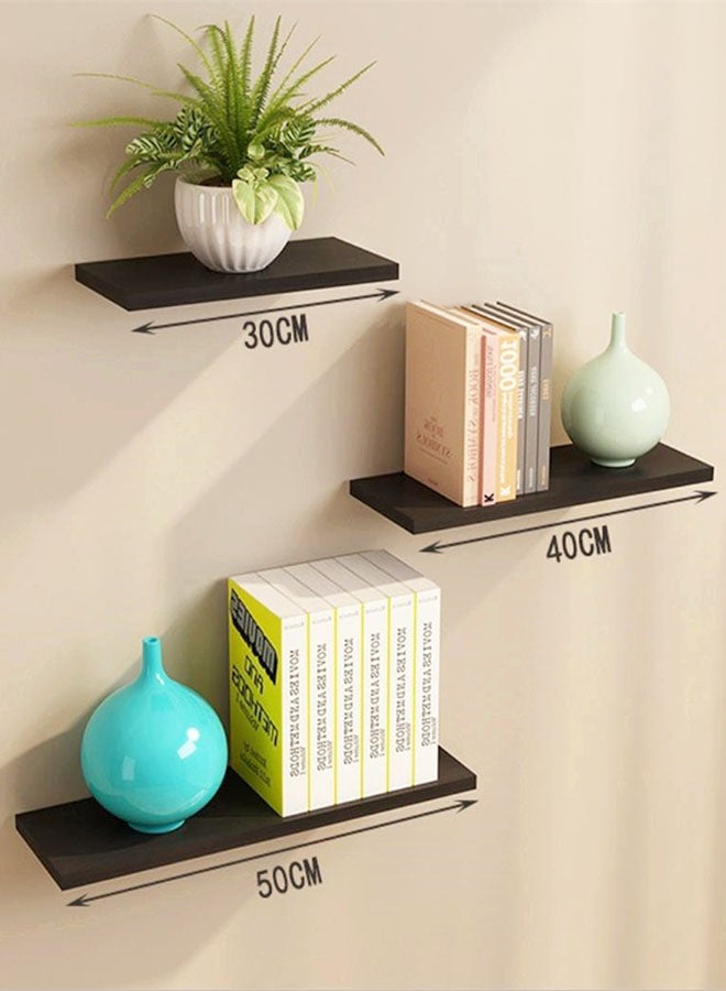 Generic - 3-Piece Book Shelves Set Black - Image 1