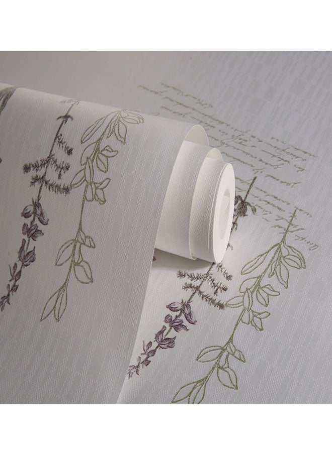 Pastorale Style Floral Pattern Wallpaper Beige 0.53x10meter 