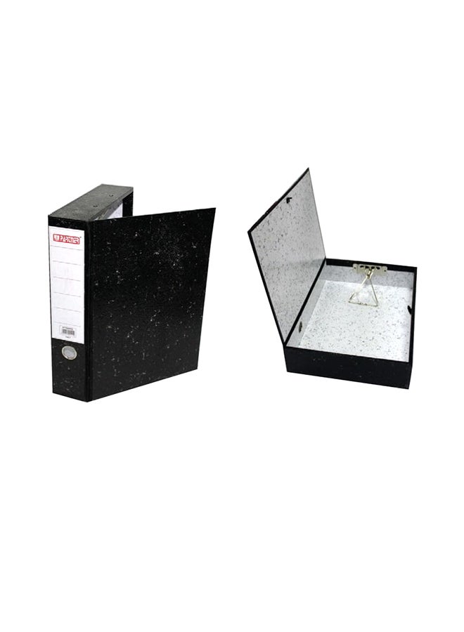 PARTNER - Rigid Closed Box File F/S Black/Silver - Image 1