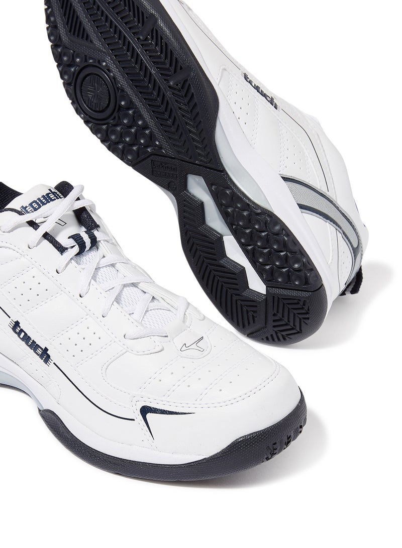 Lace Up Trainers White/Navy