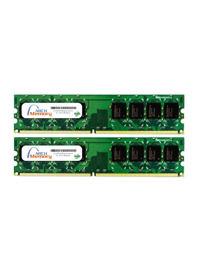 2-Piece UDIMM DDR2 RAM For HP Pavilion Elite M9625CN Multicolour