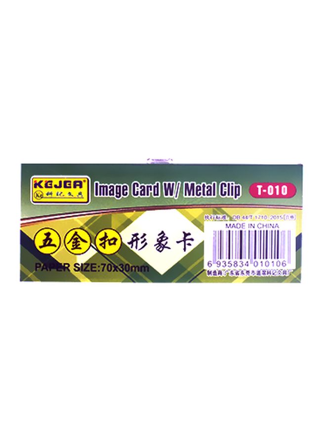 بطاقة صورة بمشبك معدني شفاف