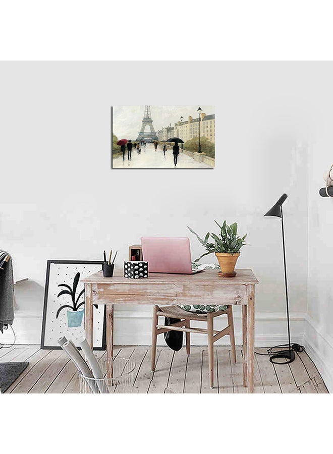Building And Landscape Pattern Wall Art Multicolour 35x50cm - Image 2